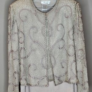 Adrianna Papell Cream Bell Sleeve Gown for Wedding